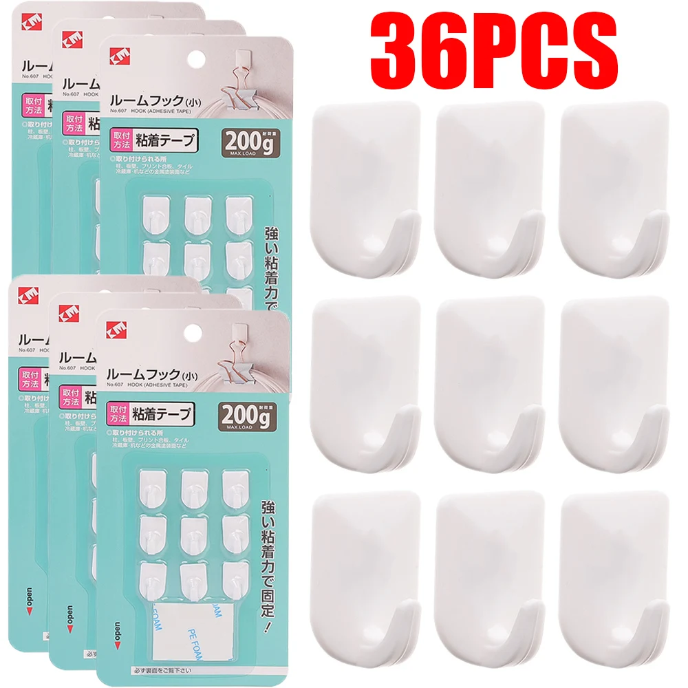 

Extra Small Hooks Self-Adhesive Traceless Door Wall Hangers Hooks Bathroom Organizer Key Towel Rack Multi-purpose Kitchen Hook