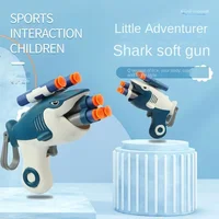Shark Gun Ejection Soft Bullet Gun Children Safety Cute Toy Children Birthday Gift  Automatic Shell Ejection Soft Bullet Air Gun 1