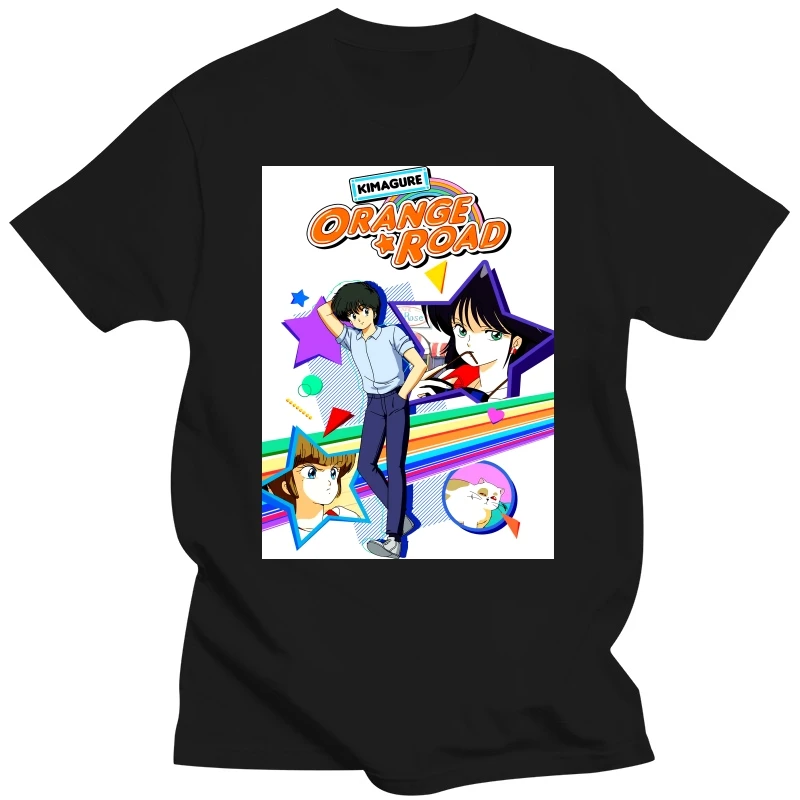 Maglietta In Cotone Da Uomo Girocollo Top Anime: Kimagure Orange Road V1 Poster Serie Tv 1987 Summer Teeshirt Plus Size