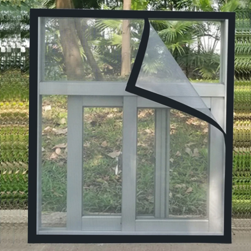 Black Window Screen Mesh, Air Tulle Adjustable Summer Invisible Anti-Mosquito net Fiberglass 2