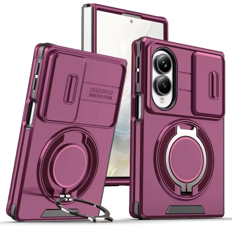 Luxurious Scratch-Resistant and Durable Armor Case with Sliding Camera Cover