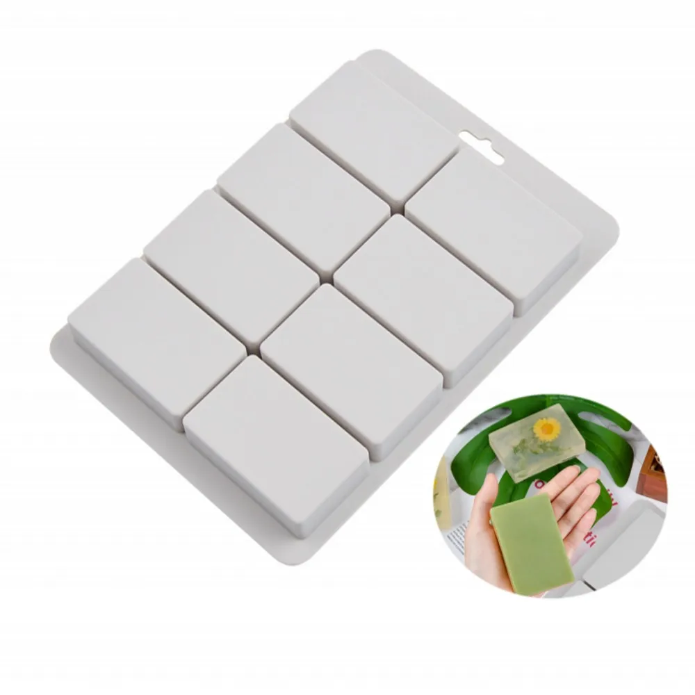 Silicone Soap Molds 8 Cavities Rectangle for Homemade Craft Mold silicone mold soap molds
