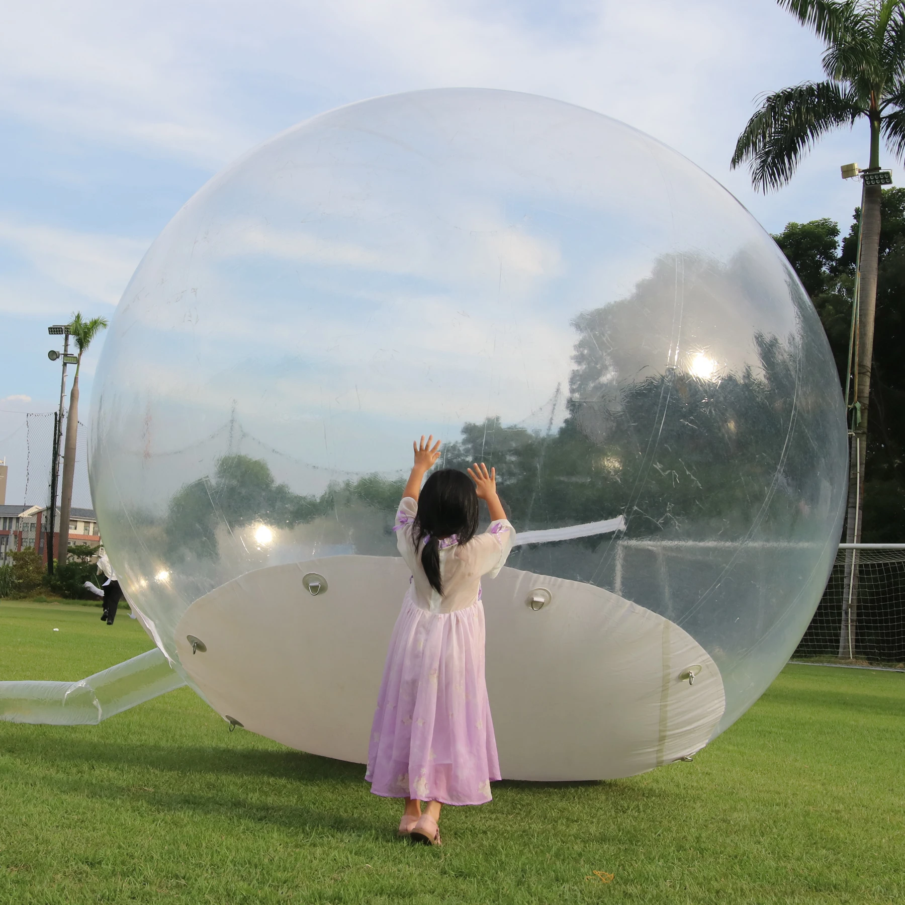 

RTS Inflatable Outdoor Waterproof PVC Camping Tent Windproof Chlidren PVC 650w Air Blower 3m*2.5m Camp Playground Summer Witter