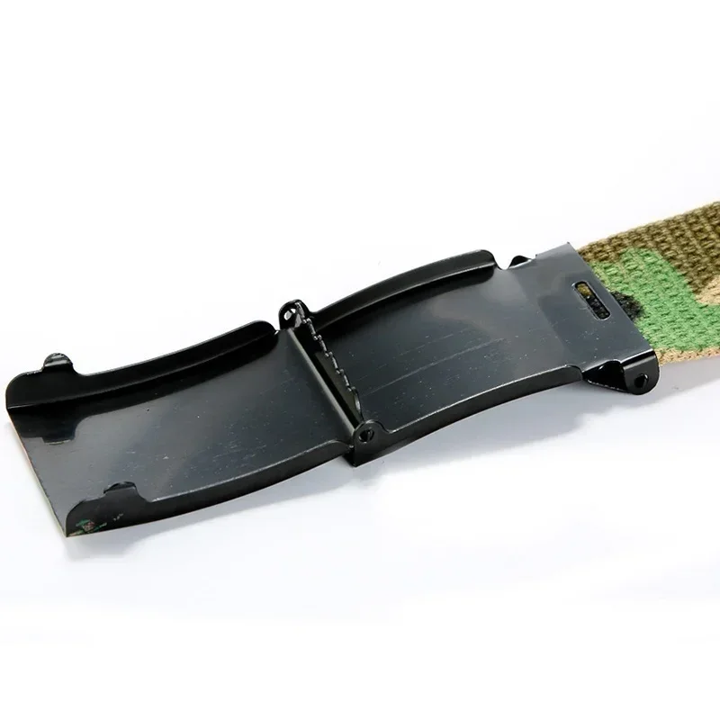 1 Pcs Cotton Canvas Buckle Belt Brand New Graffiti Camouflage Men Boys Unisex Solid Color Webbing