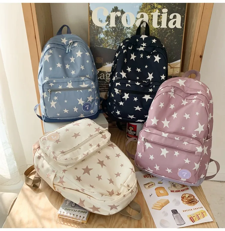 Kawaii Starry Large Capacity Harajuku College Backpack