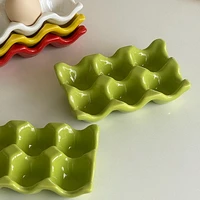 Korean Style 6-cell Ceramic Egg Tray with Personalized Egg Storage Compartments 1