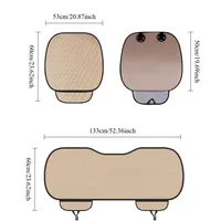 Universal Breathable Car Seat Cushion Non-slip Wear-resistant Rear Seat Cushion Solid Color Ice Silk Auto Protector Mat Pad 4
