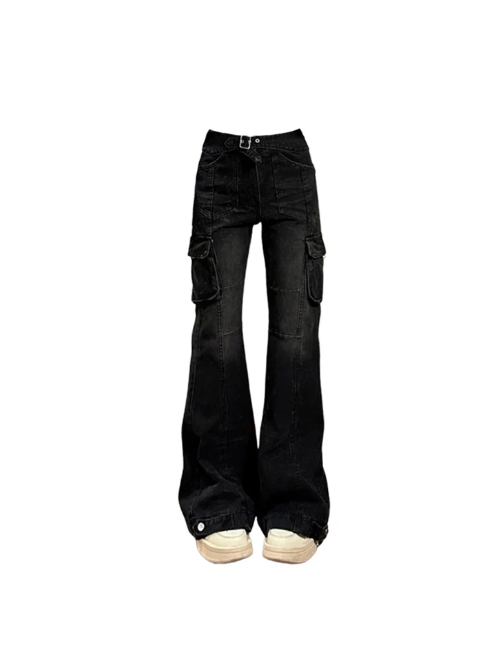 パンツ Backlash damage flare denim pants emo Amazon.com: Allpunkall Goth Bell Bottom Pants for Women Punk