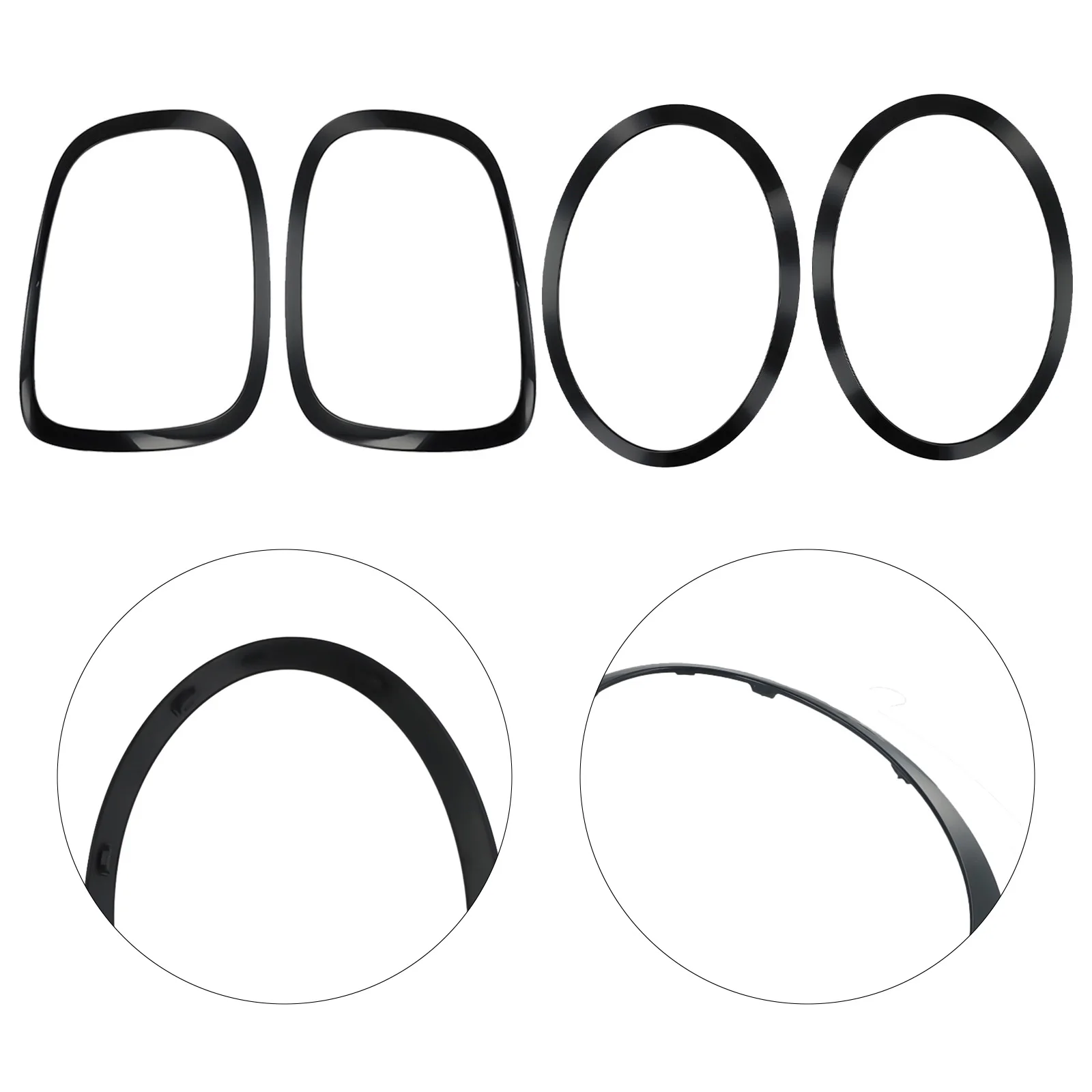 

4pcs Left +Right Headlight & Taillight Rings For Mini For Cooper F55 F56 F57 2014-2021 51137300631; 51137300632; 51712285495