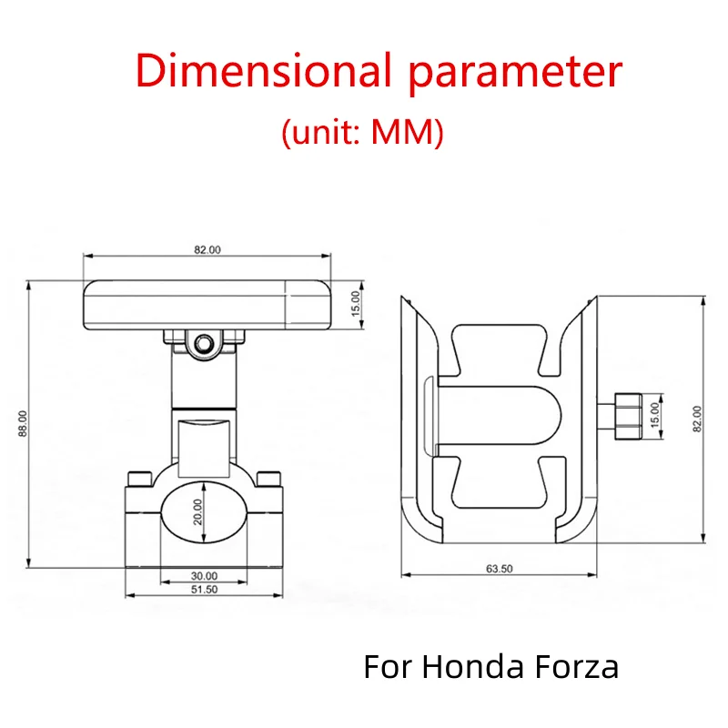 Rétroviseur latéral de guidon de moto, universel, pour Honda ForZA 300 125  250 350 - AliExpress