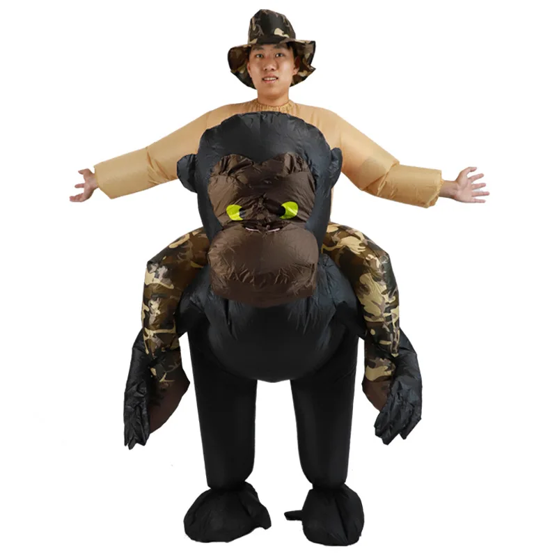 Cartoon character funny walking ride prop gorilla inflatable suit