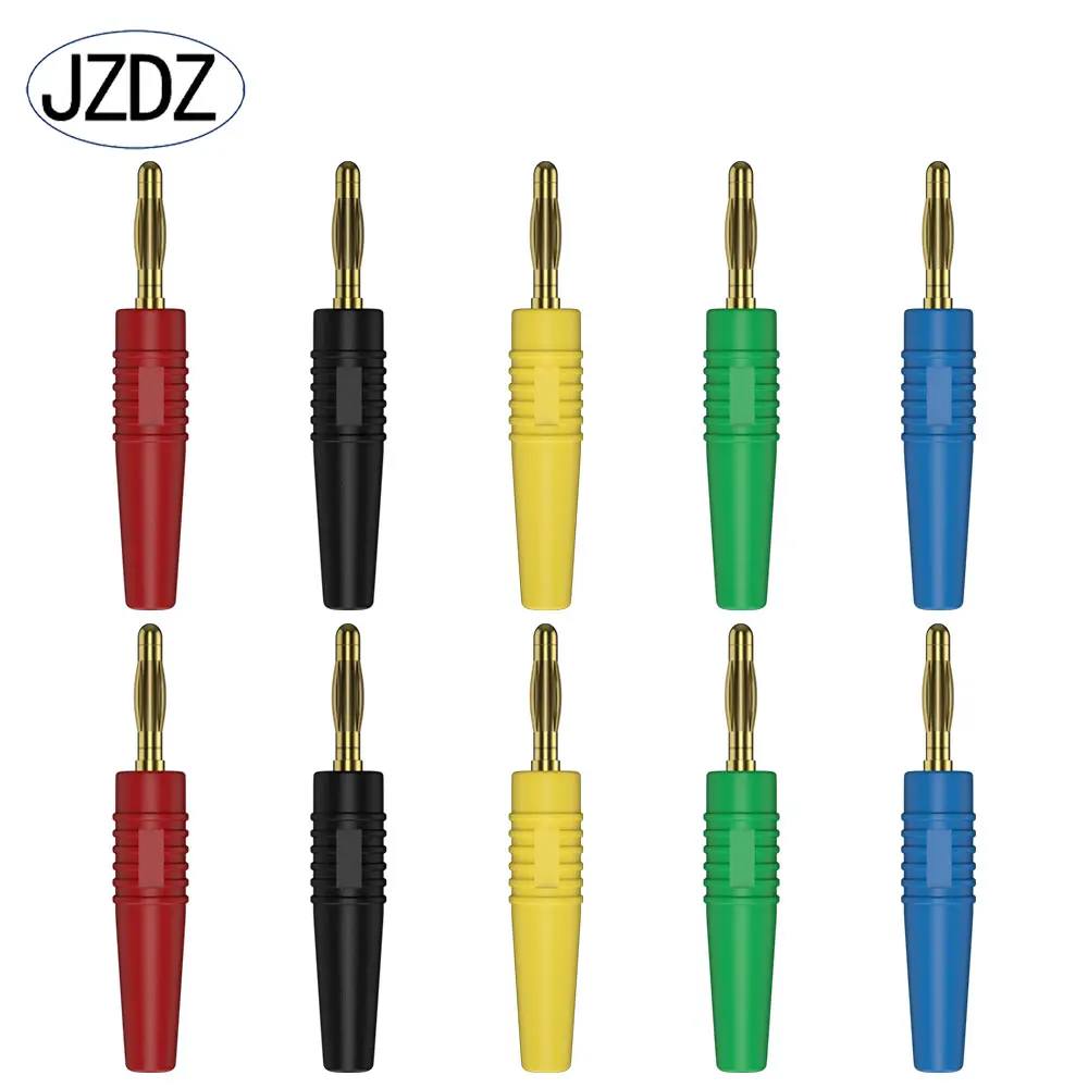 JZDZ10PCS2MMBananaPlugGoldPlatedBananaPinElectricalConnector