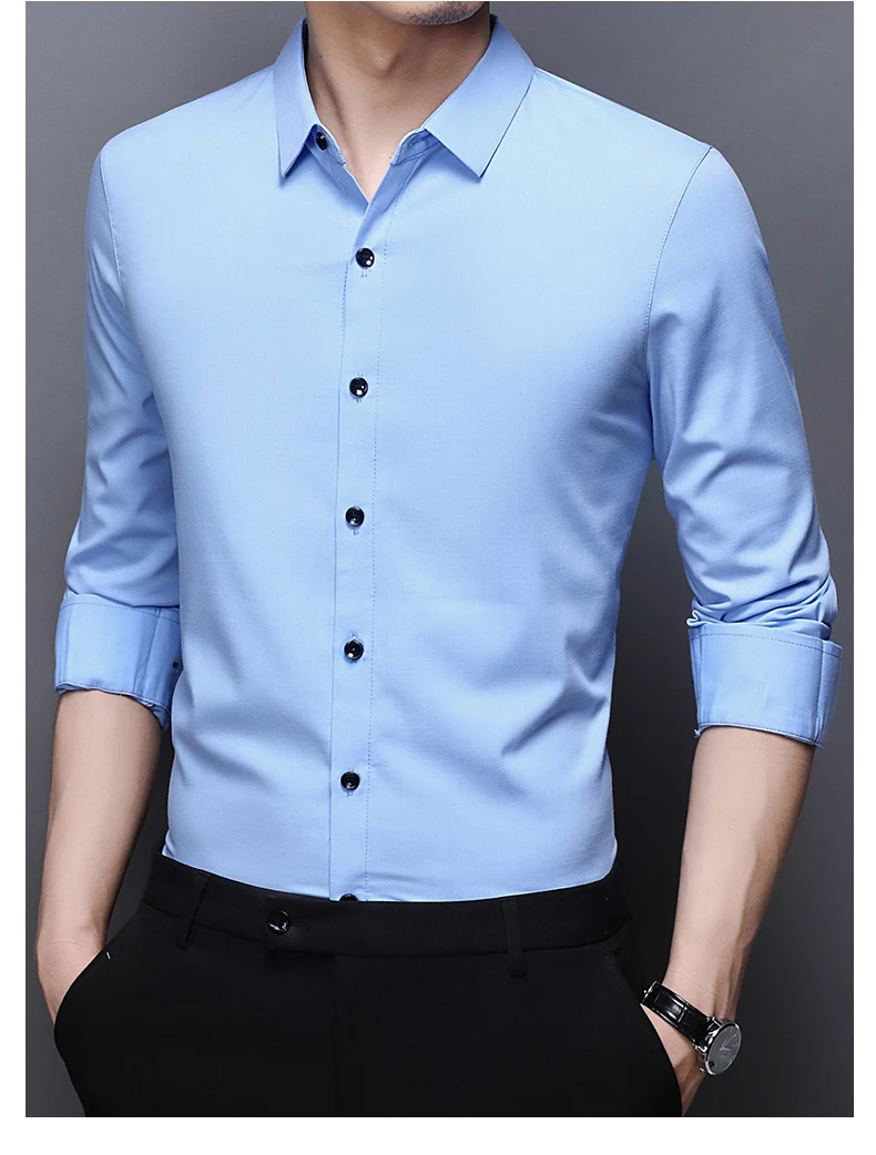 short sleeve button up Top Quality New Fashion Brand  Slim Fit Mens Fashion Dress Shirts Formal Long Sleeve Solid Color Casual Korean Dress Clothes designer short sleeve shirts