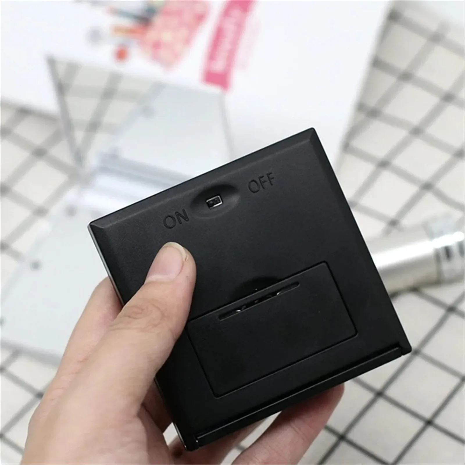 Makeup Mirror 6 Led Makeup Mirror With Light Magnifying Small Pocket Portable Travel Pink Black White Foldable Cosmetics Vanity Mirrors