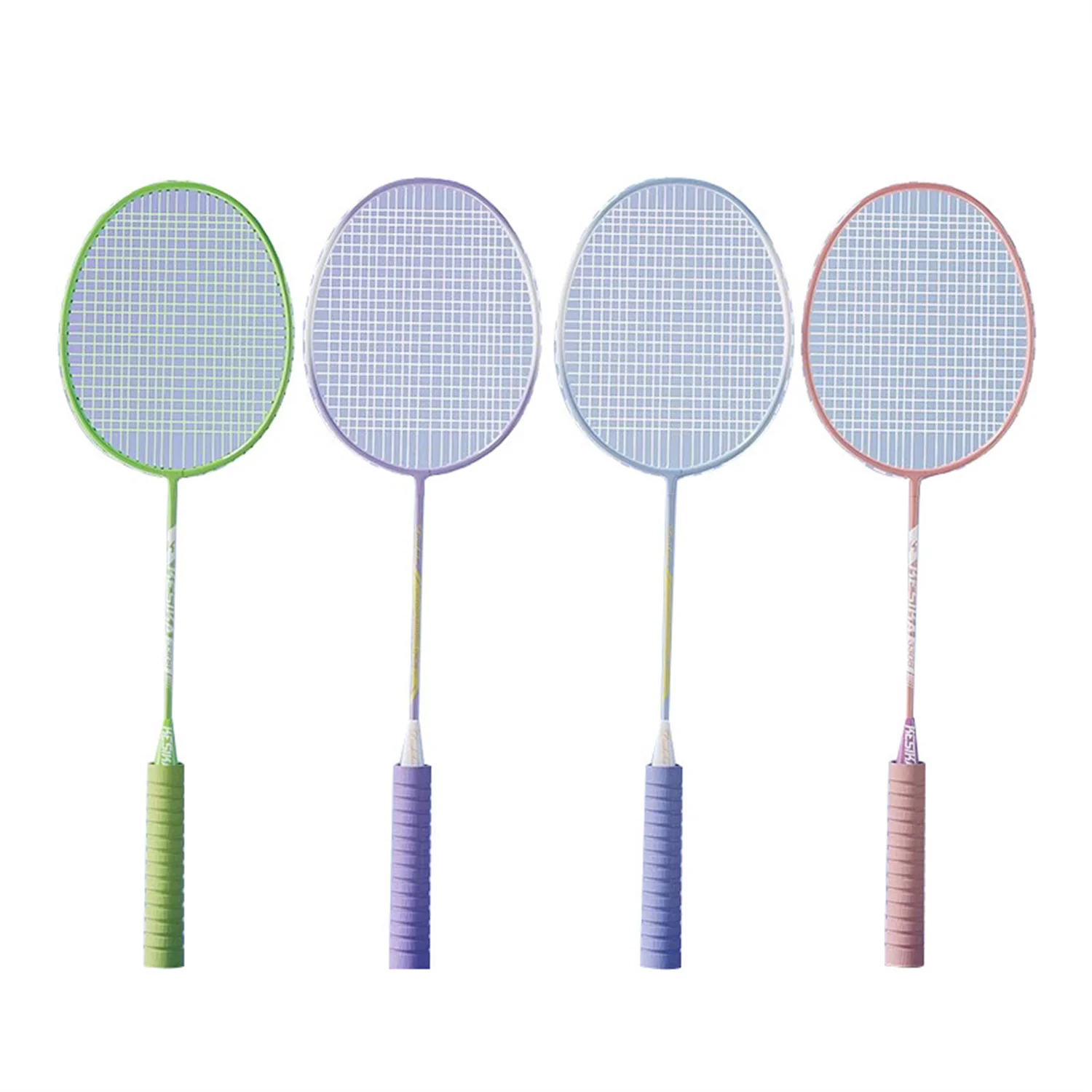 Badminton Racket Lithium Alloy Beginners Resistant Offensive Racket Set Sports Equipment