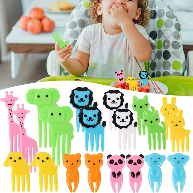 Fourchette à fruits animal mignon pour enfants, mini dessin animé, gâteau,  dessert, nourriture, fruits, cure-dents