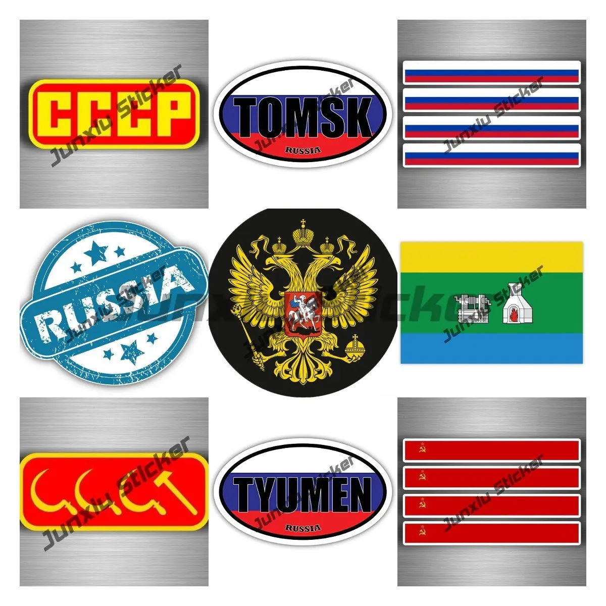

Russian Federation Emblem Car Stickers Eagles Decals PVC Stickers for Car Accessories New Car Stickers Funny SUV Decoration