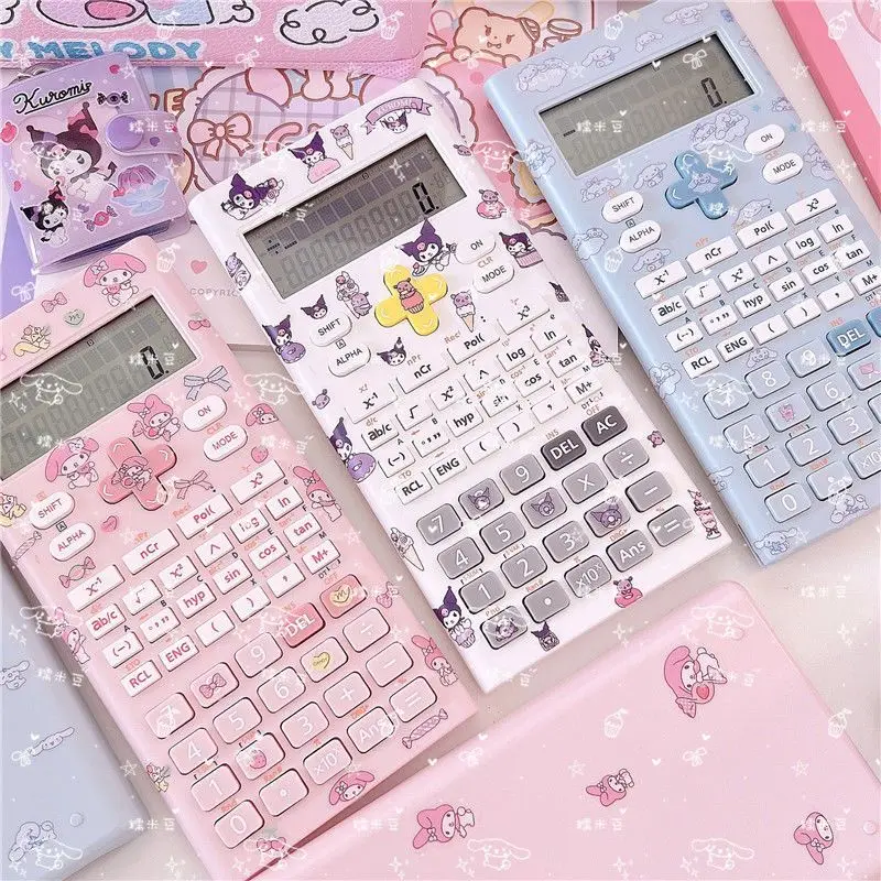

Sanrio Kuromi Melody Корица собака калькулятор с научными функциями для учеников начальной и средней школы кавайный экзамен калькулятор