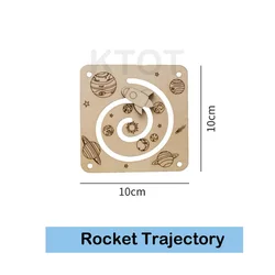 Enhanced Montessori Wooden Busy Board for Early Cognitive Development and Skill-Building (Rocket Trajectory)