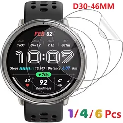 Universal Round Watch Hydrogel Screen Protector - Soft TPU Film - Quantity - 6 Pcs Film (Diameter 34 mm)