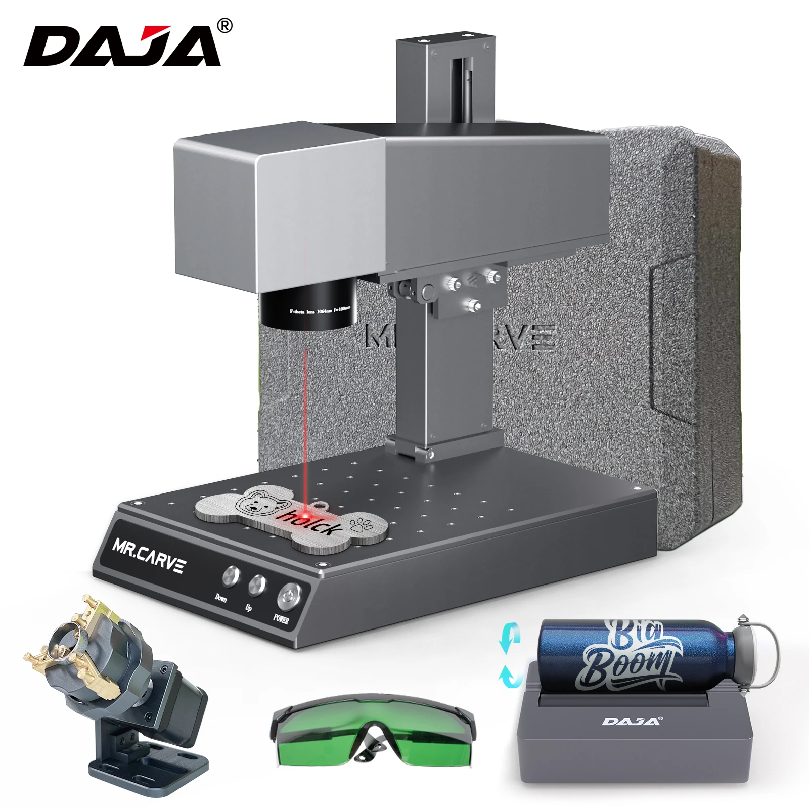 

DAJA Fiber Laser Marking Machine M1 Pro High-Precision Metal Nameplate Engraver Portable Engraving Industrial Desktop