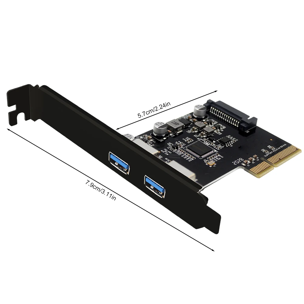 PCIe 호스트 어댑터 카드, PCIe3.0 에서 USB3.1 로 확장 카드, 2xUSB-A, 1xUSB-A, 1xUSB-C PCIe X4, 10Gbps USB C타입 PCIe 애드온 어댑터 카드
