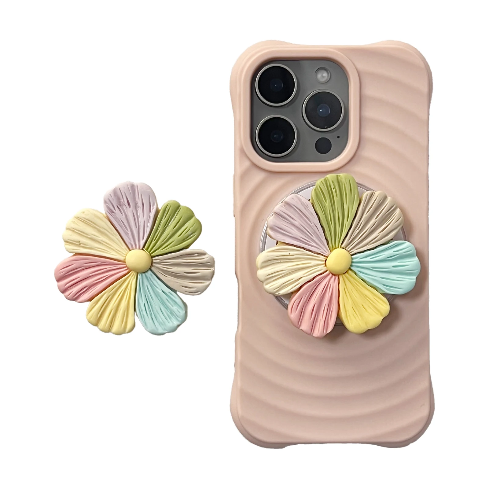 Korean Cute Seven-Colored Flower Phone Holder