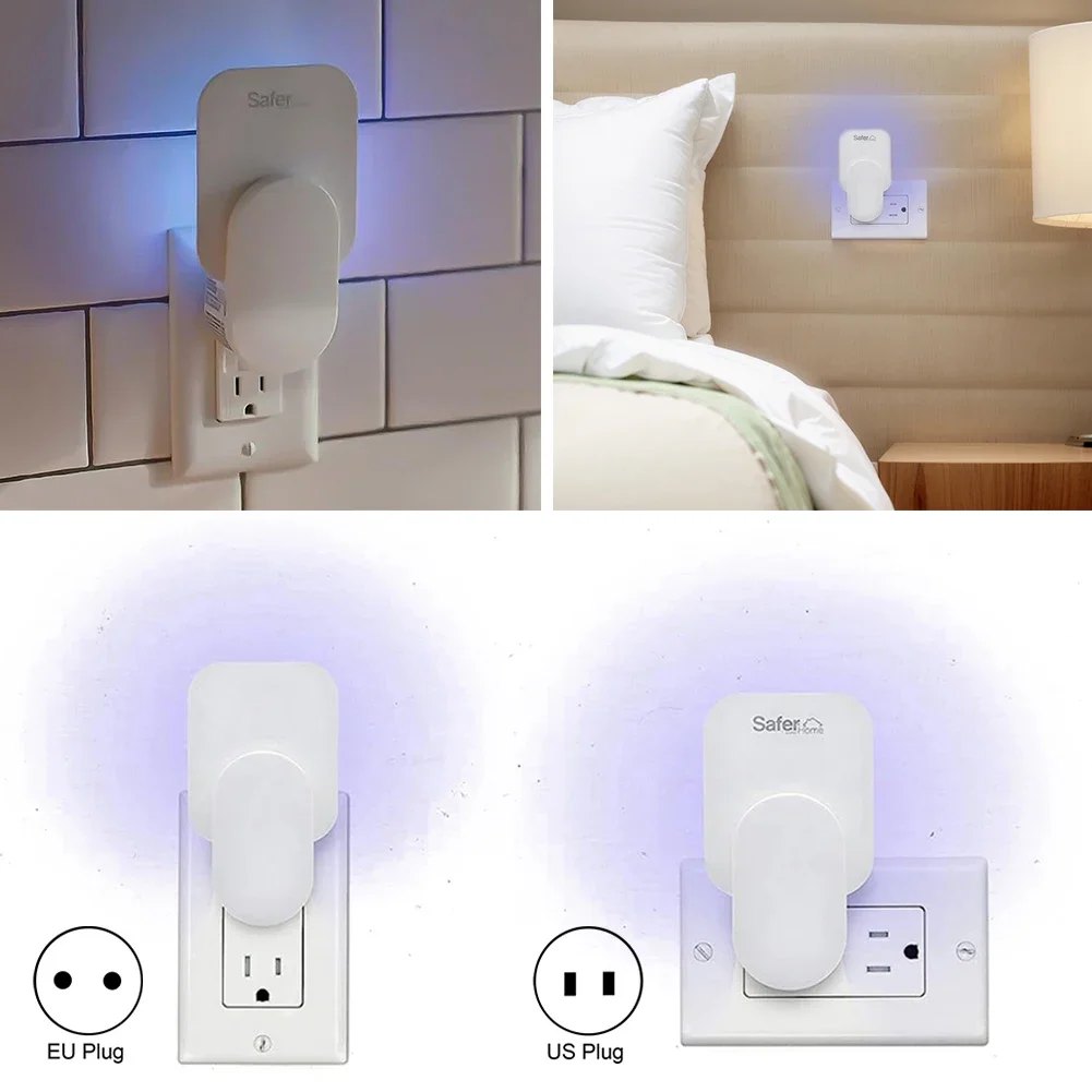 Fruit Fly Traps Plug-in Mosquito Killer Light with 2 Sticky Pads Fruit Flies Fly Insect Catcher Gnat Trap for Indoor Home Office