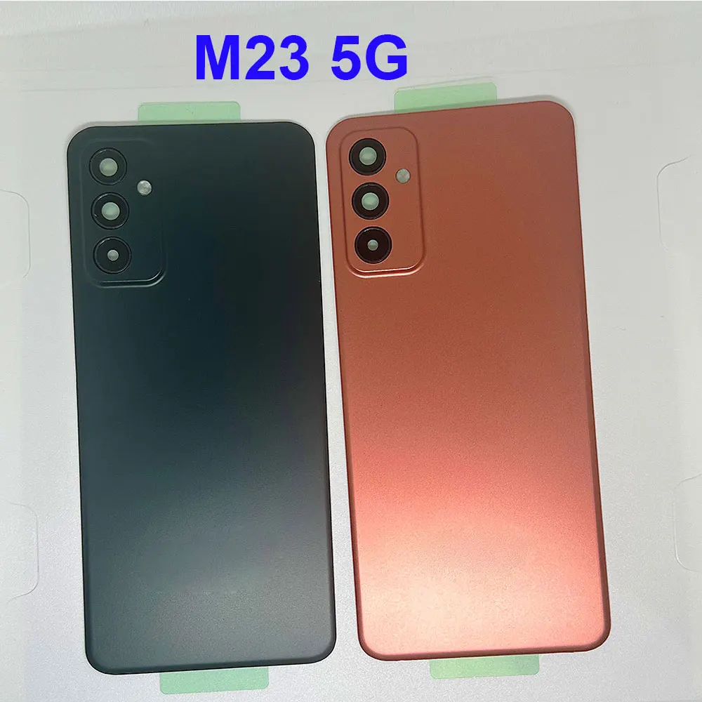 삼성 갤럭시 M23 M236B용 M23 5G 새 하우징, 후면 배터리 커버(카메라 프레임 렌즈 포함), 교체 부품, 후면 도어(접착제 포함)