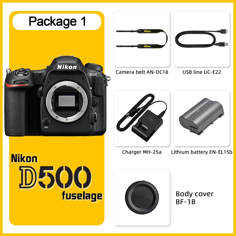 Kikon-プロフェッショナルデジタルデュアルカードカメラ,d500,HD,slr