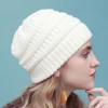25 Color Knitted Beanies Hat Cap Skully Trendy Warm Chunky Soft Stretch Cable Knit Winter Hat For Women Fashion Gift 1
