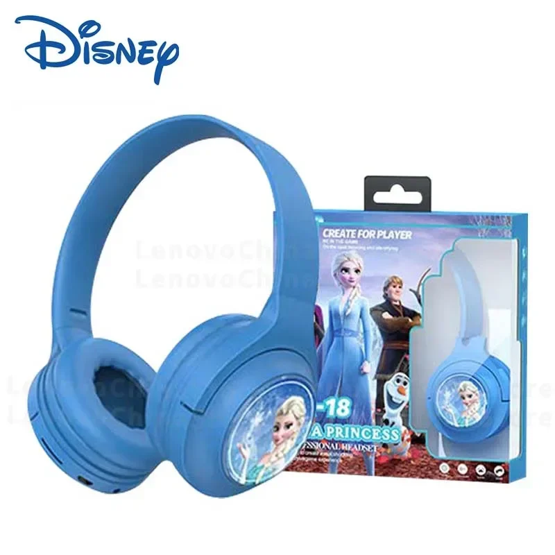 Disney Elsa Marvel Wireless Bluetooth Headphones HIFI Surround Sound Foldable Laptop Headsets with Mic for Kids Anime Cartoon