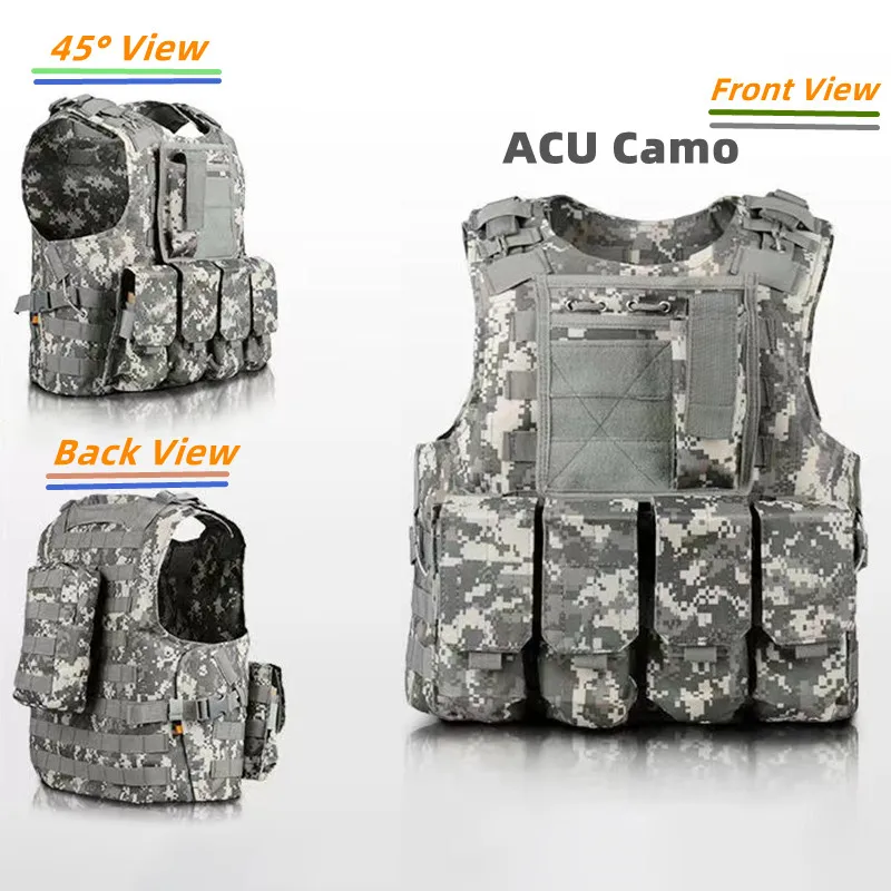 Child Tactical Military Gear Plate Carrier Vest Hunting Paintball Equipment Airsoft Combat Outdoor Molle Assault Kids CS Vests deep pressure vest