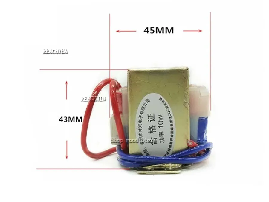 Trasformatore Di Potenza EI48 10W AC 220V A Doppia Uscita 6V-0-6V / 9V-0-9V – Avvolgimenti In Rame E Nucleo In Acciaio Al Silicio Per Elettronica Fai Da Te E Audio