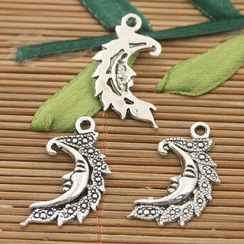 

20 шт., подвески в виде Луны, 27 х15 мм