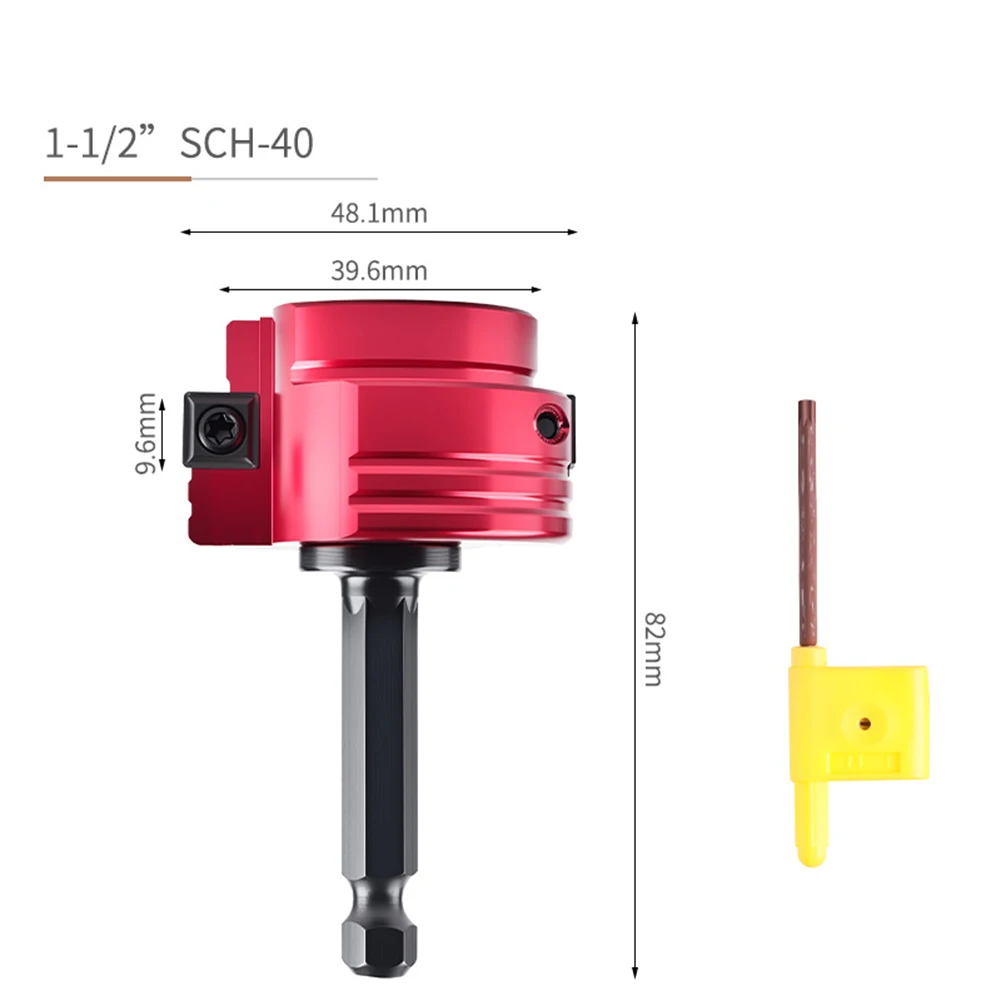 1pc PVC Pipe Reamer 6.35mm Hex Shaft Plumbing Tool Drill Bits PVC ABS Drain Water Pipe Clean Cement Remnants Reamer