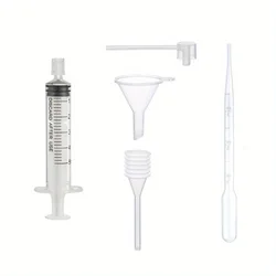 Luxury Perfume Refill Kit: Funnel, Pipette, Dropper, and Syringe Set for Liquid Cosmetics and Essential Oils (Clear)