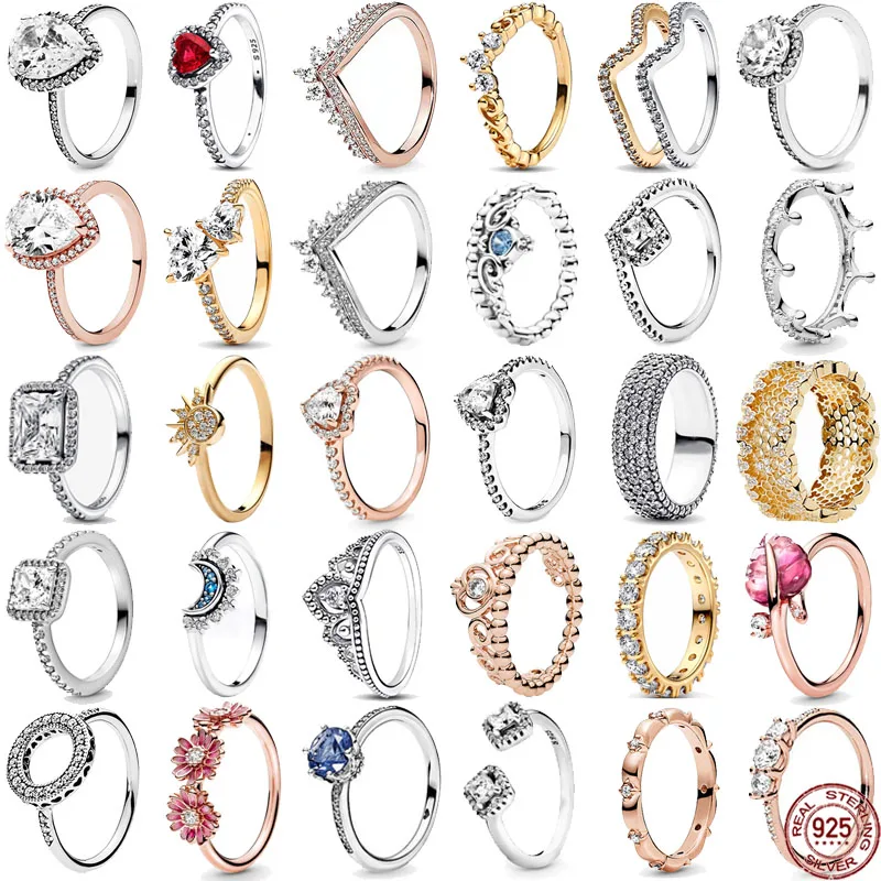 925 sterling silver heart shaped water drop ring silver heart ring silver rings silver ring