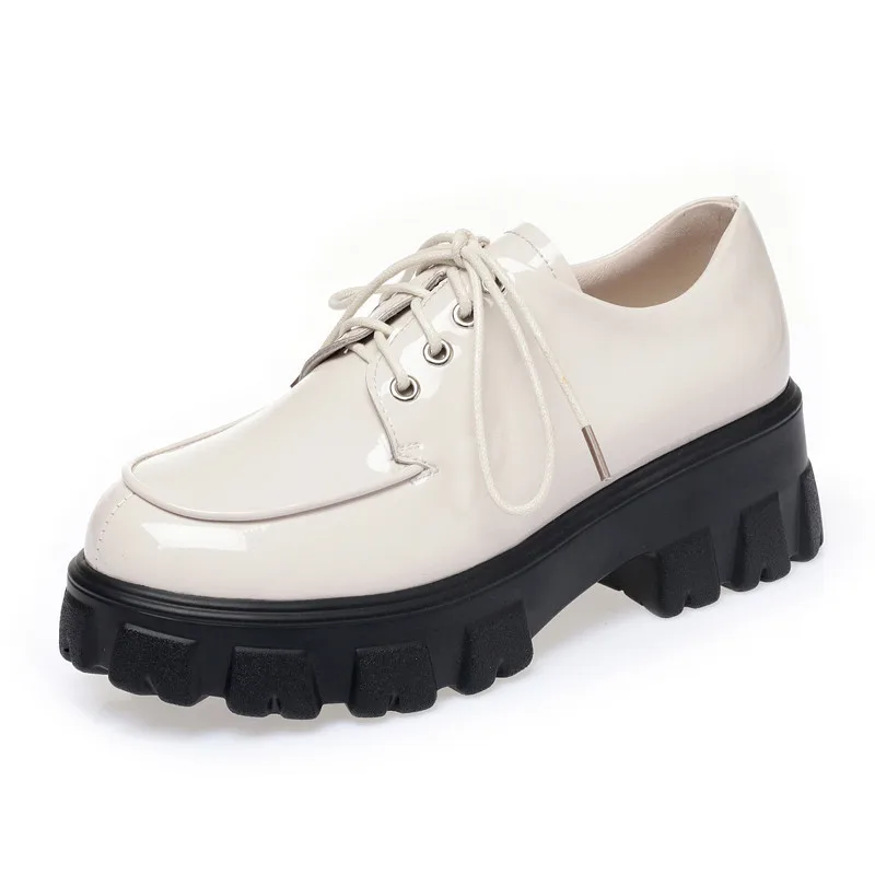 Women's Shoes Loafers Laces | Women's Beige Laces Shoes