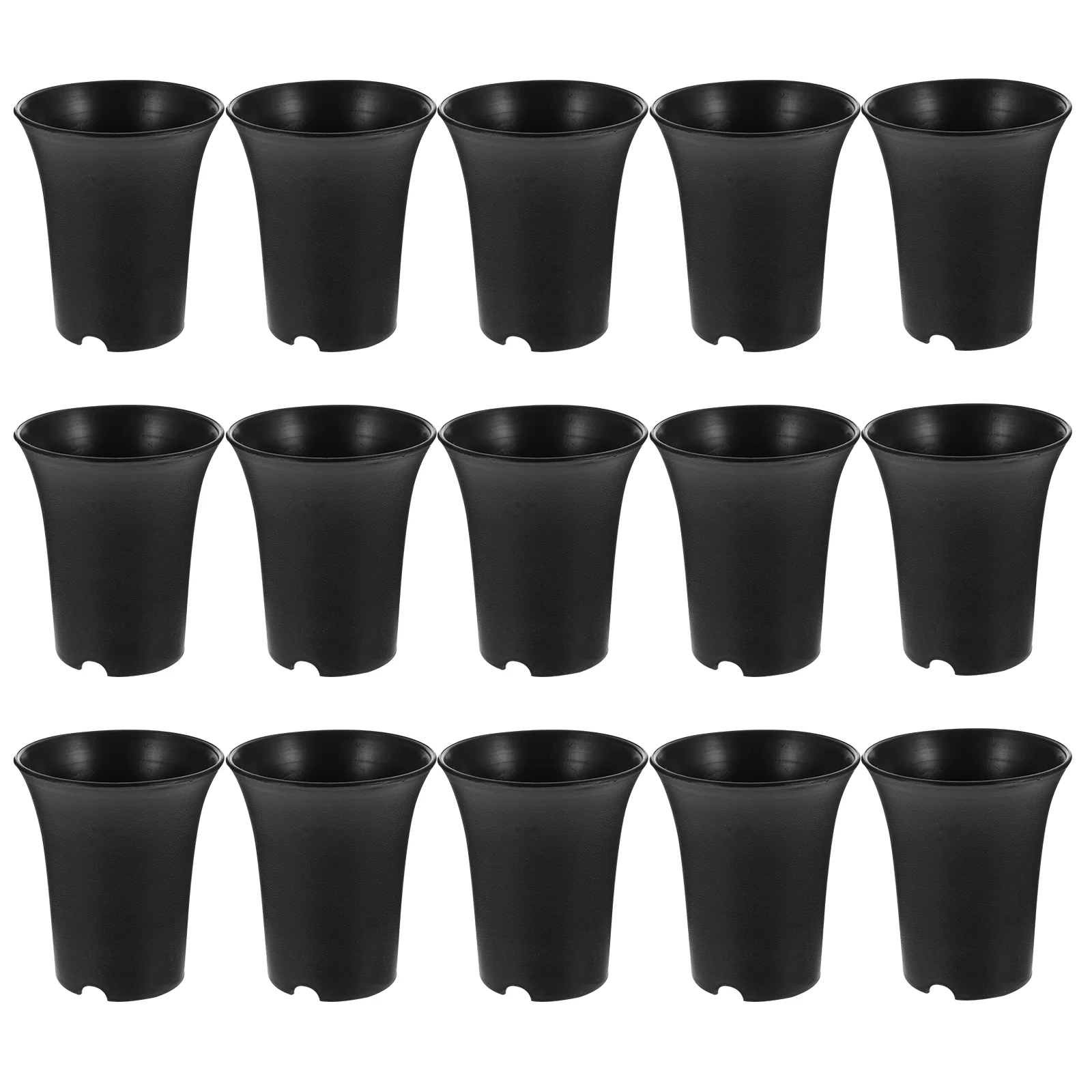 

15 Pcs Household Plant Pots Flowerpot for Indoor Plants High Waist Simple Black Outdoor