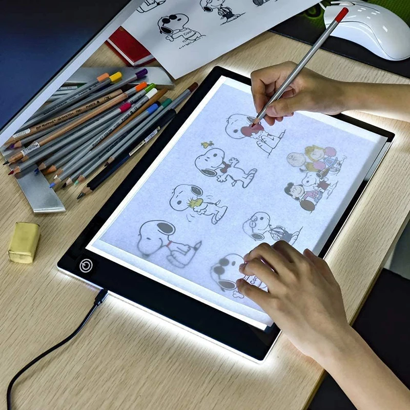 A4/A3/A2 Tavoletta Da Disegno Tavoletta Grafica Digitale Wacom Led Diamond Painting Light Pad Board Scheda Portatile Per Visualizzatore Di Pellicole A