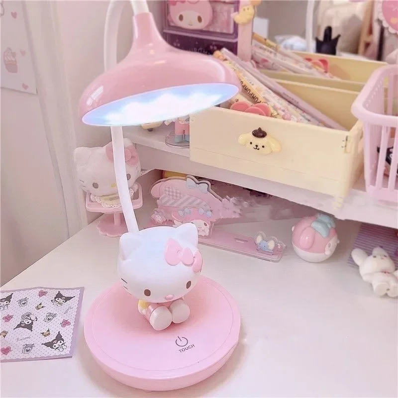 

Kawaii Genuine Sanrio Led Night Light Children Learning Cute Gift Hello Kitty My Melody Cartoon Desktop Bedroom Table Lamp