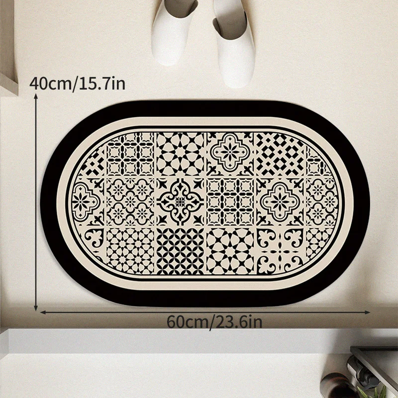 Enhanced Non-Slip Quick-Dry Rubber Bath and Toilet Mat Set