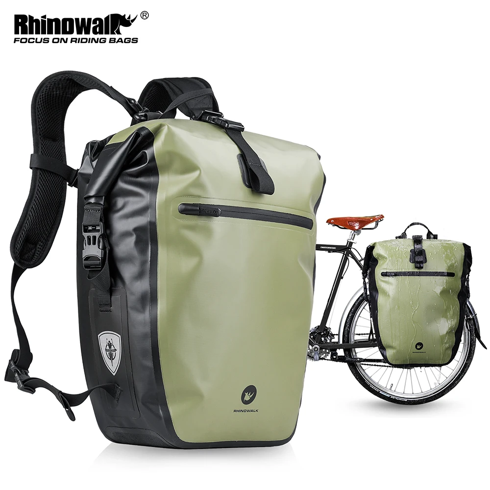 Rhinowalk Bicycle Side bag Waterproof 27L Big capacity Multifunctional Rear Rack Pannier Storage Bag Cycling Bags 1