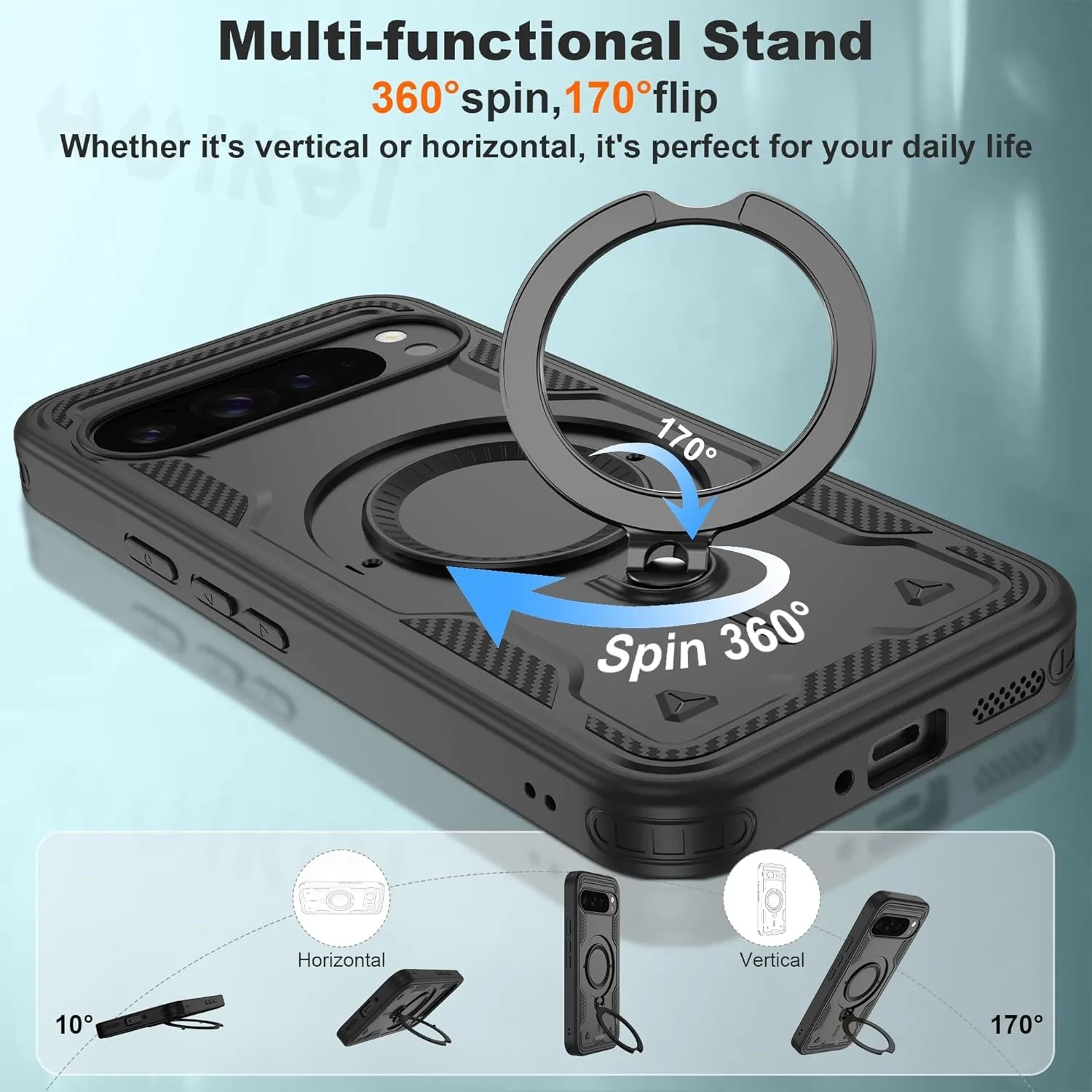 Magnetic Rotatable Stand Case with Kickstand and Enhanced Protection