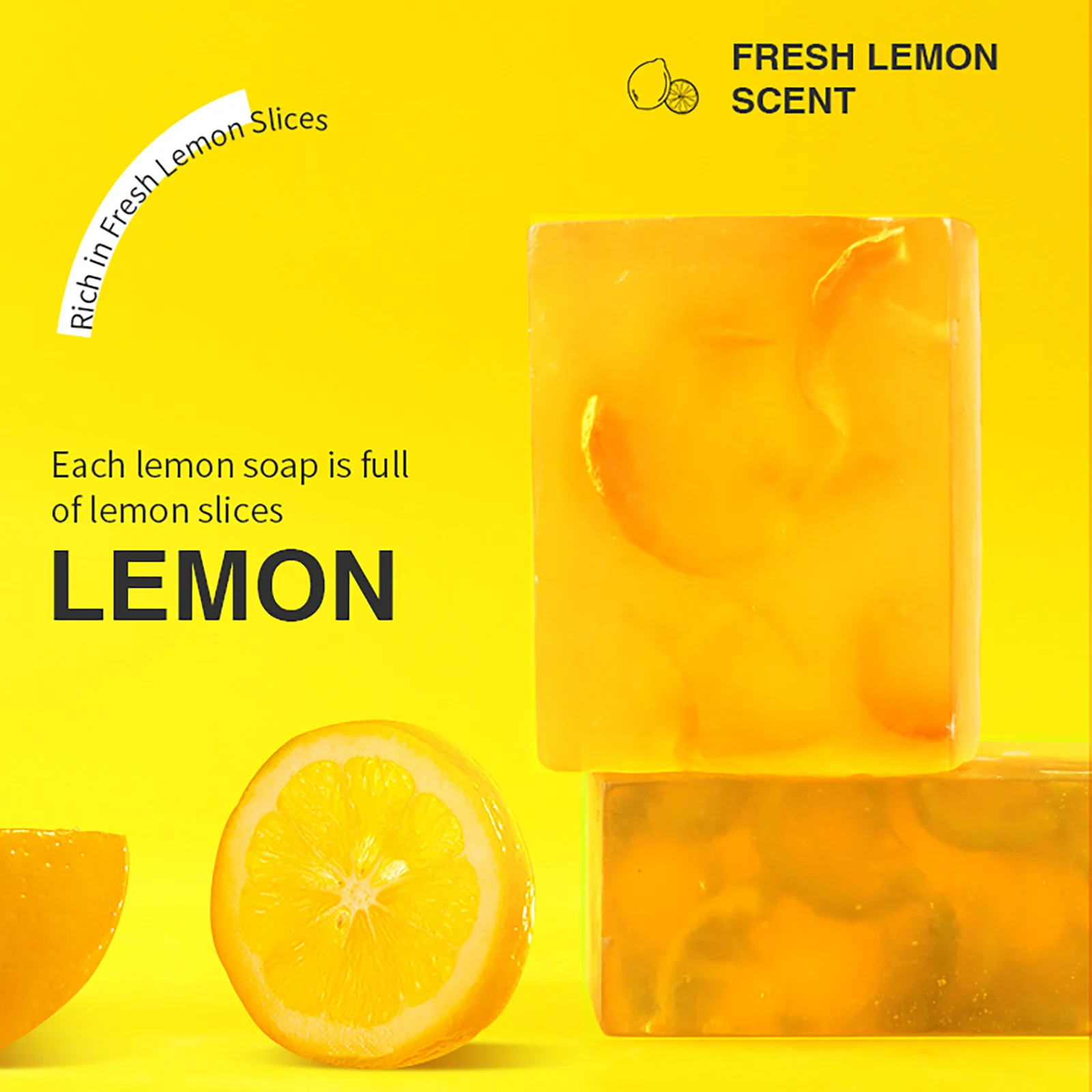 AILKE Natural Lemon Olive Oil Soap Bars