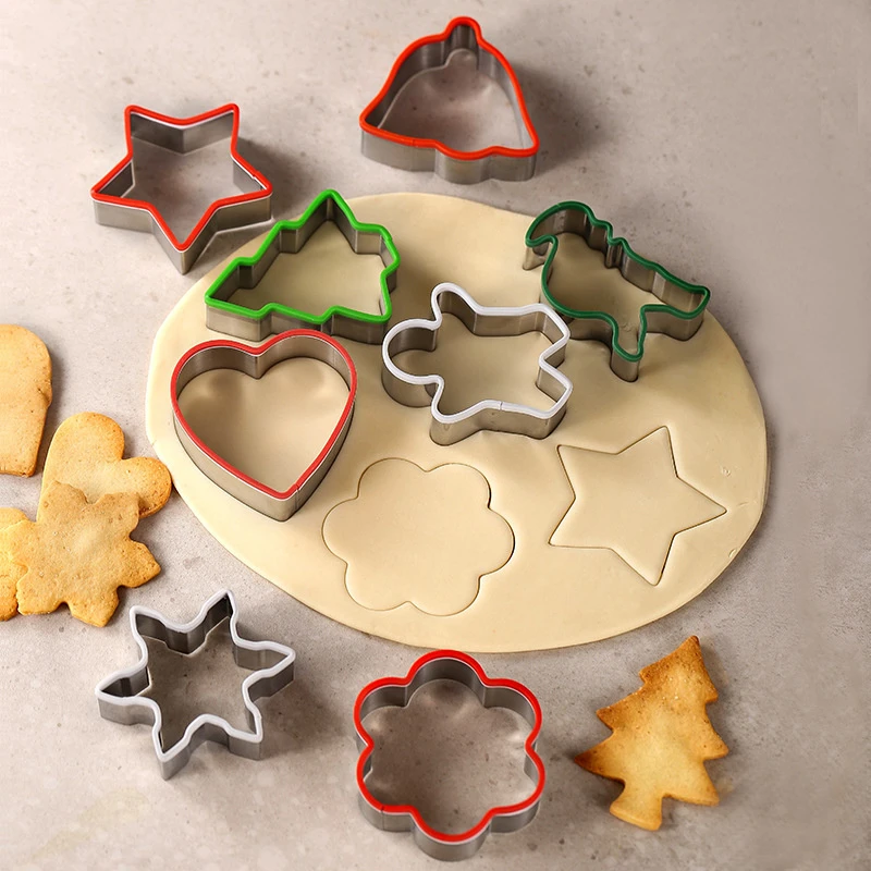 Christmas CookieMould Kitchen Stainless SteelBiscuit Sandwich Cut BakinSteel Cutters for