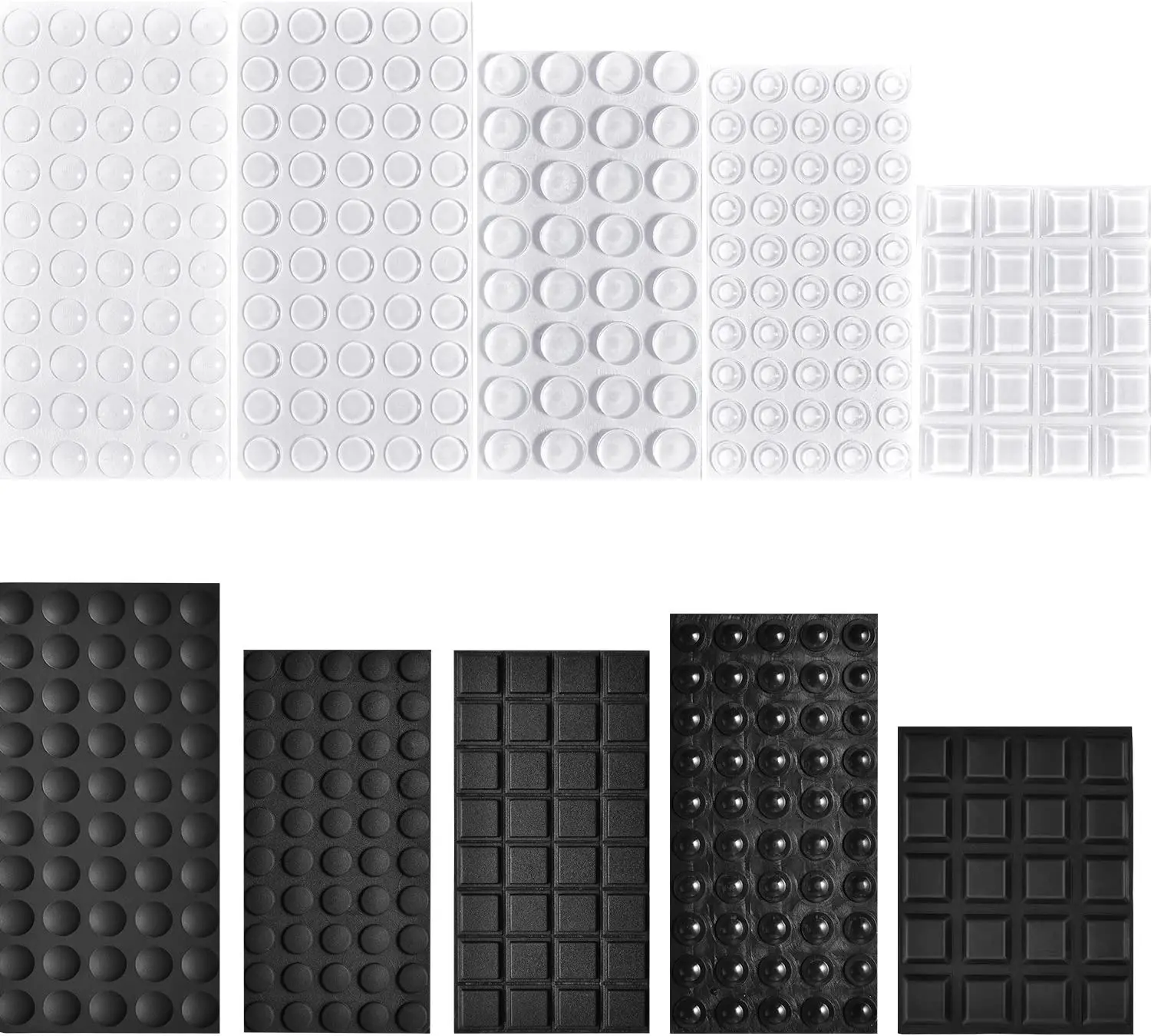 18-100Pcs Soft Silicone Rubber Anti Slip Bumpers Feet Pads Damper Buffer Cabinet Bumpers Silicone Furniture Pads Drawer Door Pad