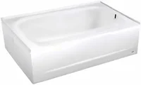 Soaking Bathtub Right Hand Drain, 5 ft x 32 in, White  whirlpool bathtub  hot tub 2