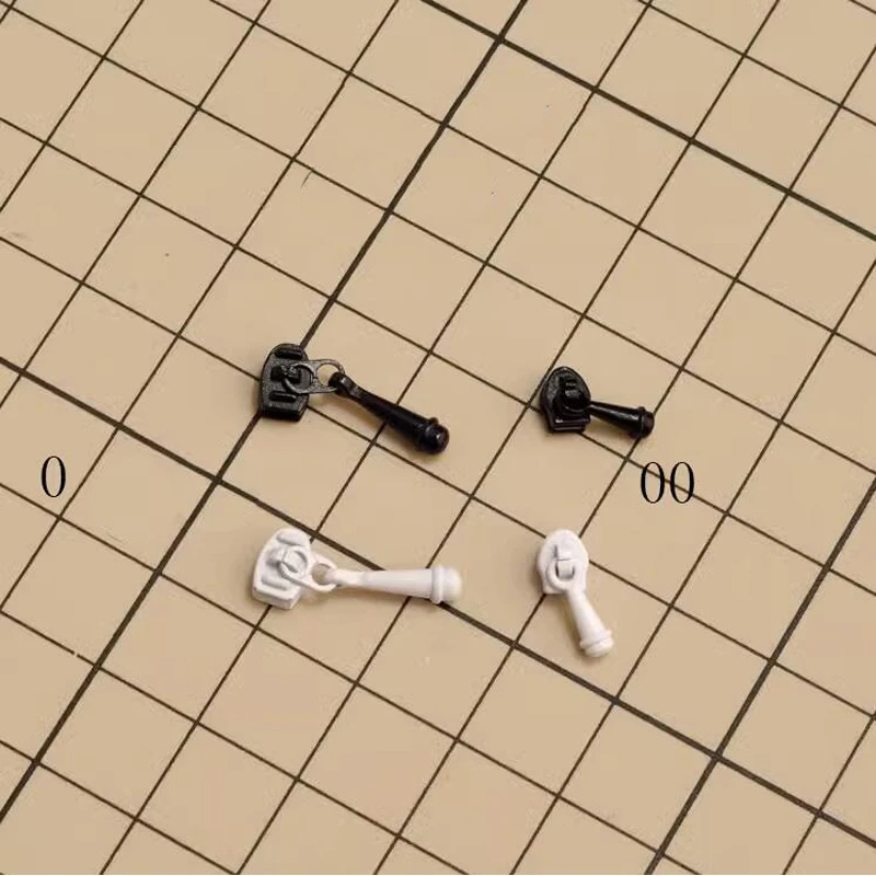 10-100pcs 00# Nylon Zipper Heads Mini Zips Sliders for DIY Zipper Accessories Doll Clothing Sew DIY White Black 00# Heads